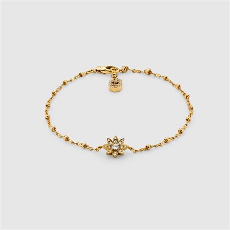 girocollo flora gucci brillanti|Gucci Flora 18k bracelet with diamonds .